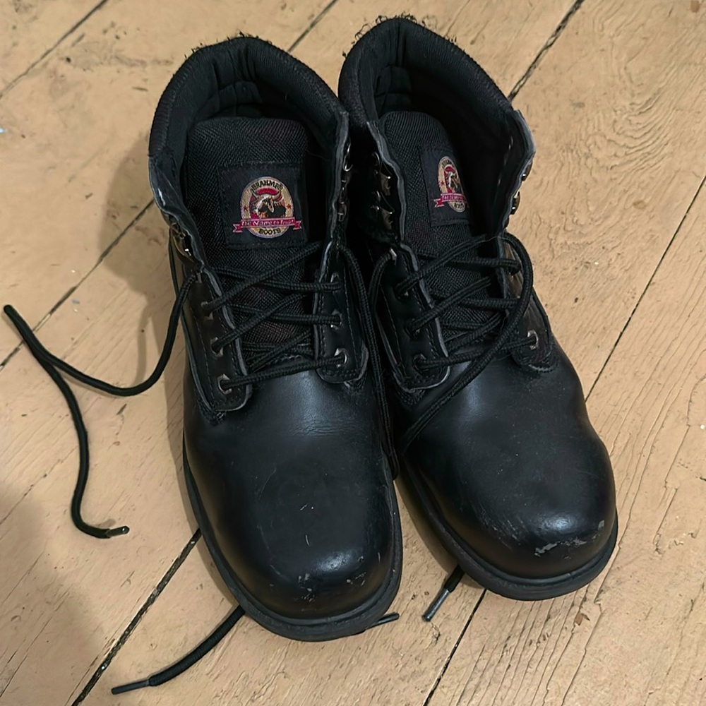 Black Brahma steel-toe work boots